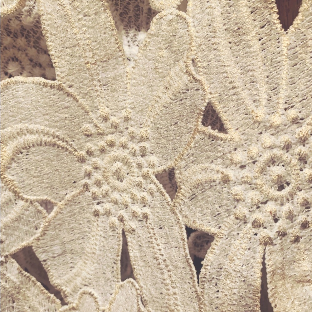FOREVER 21 Floral Lace Cut-Out Crop top - Picture 2 of 3